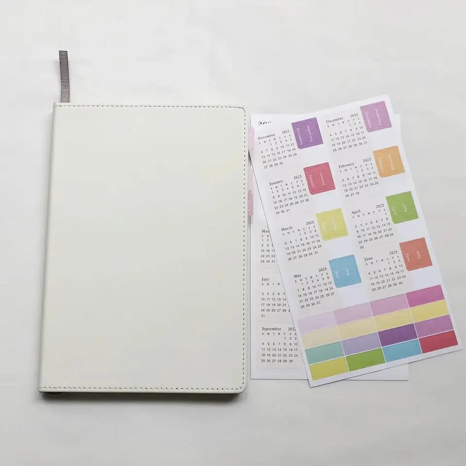 2023 Journal DIY Sublimation Printing Matt PU leather cover A5 Journals notebooks