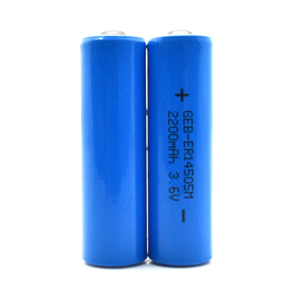 ER14505M 2200mAh 3.6v AA size Li-ion Lithium cylindrica Disposable non-rechargeable Li-SOCI2 Battery