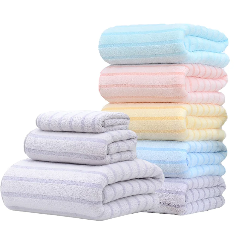 Soft Coral Fleece plush microfiber beach towel and Bath Towel Sets