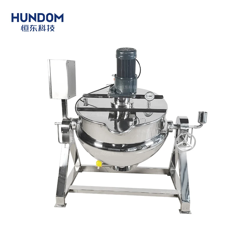 Tilting Stainless Steel Jelly Jacketed Kettle Cooking Machine Tomato Paste Cooking Kettle Mixer