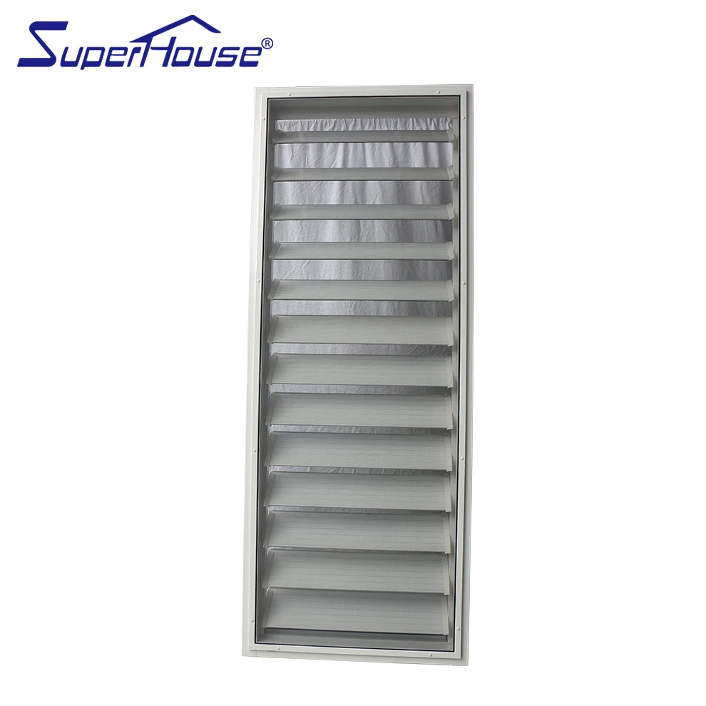 Aluminum insulated glass sun louver windows louvre window factory supply
