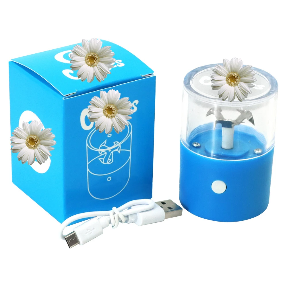 New fund hot sell cookis multicolor small plastic portable automatic recharge battery USB electric weed herb grinder