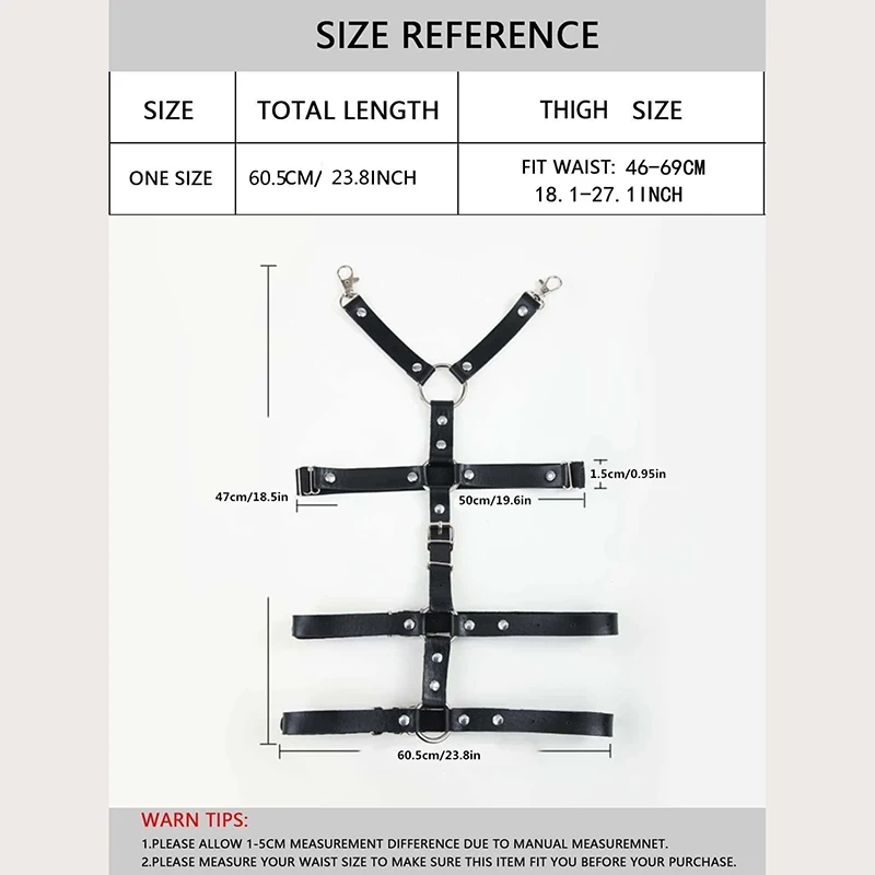 Custom Elasticity Pu Leather Leg Band Strap Hot Sexy Punk Mature Girls Leather Thigh Harness Leg Ring Garter For Ladies