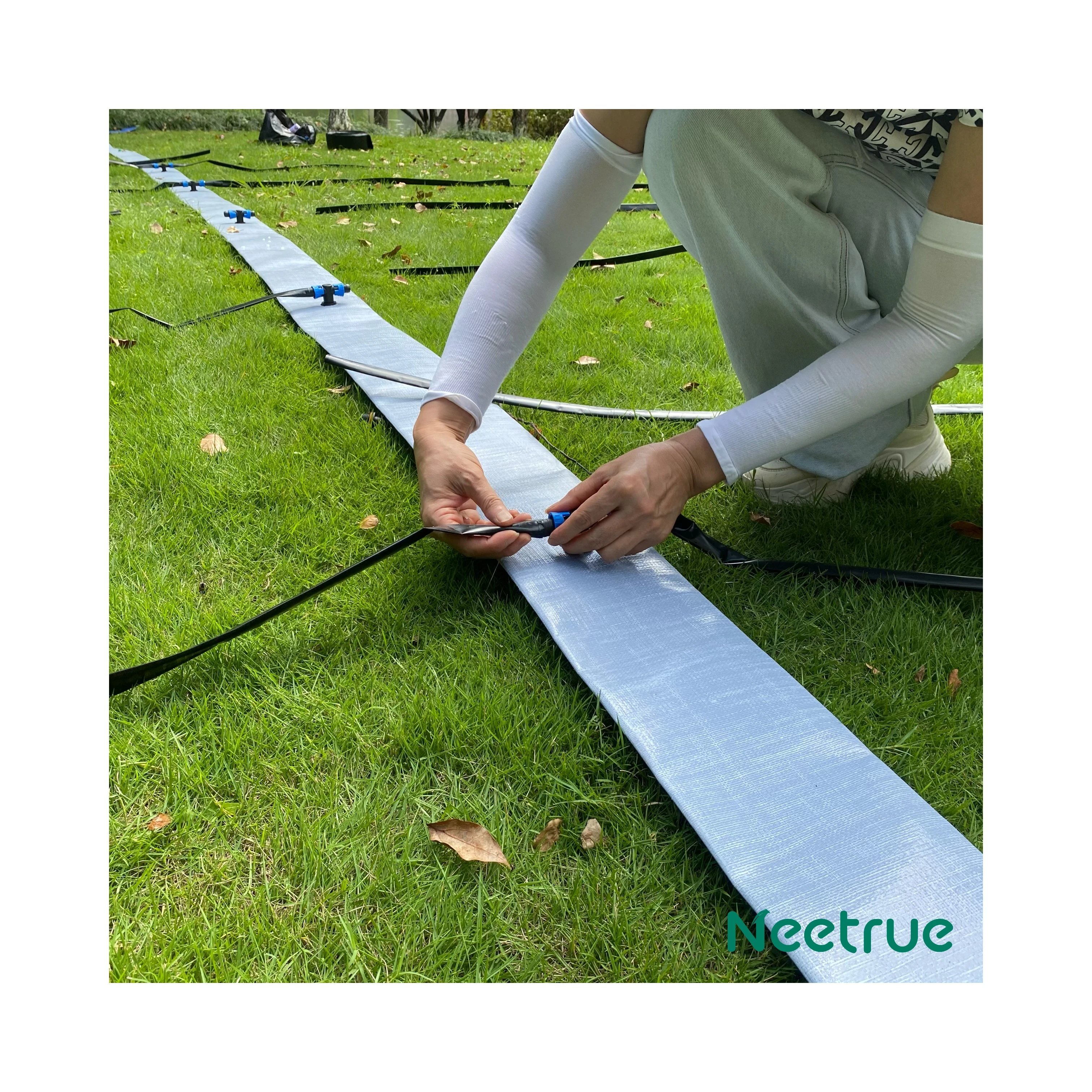 3inch Soft PE  pipe for Drip irrigation with water outlet agriculture irrigation main hose