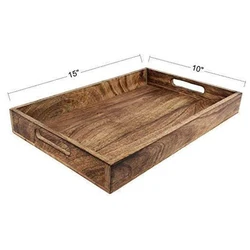 Nodic style food container   Solid wood meal box    Rectangular hotel wooden plate