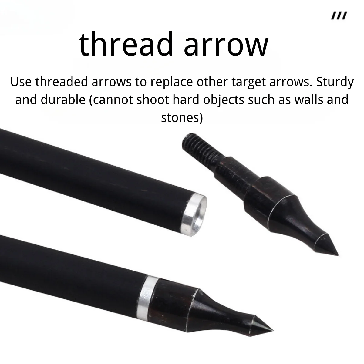 7.8mm Real Feather Hybrid Carbon Arrow Replaceable Arrow Straight Pull Recurve Bow Accessory