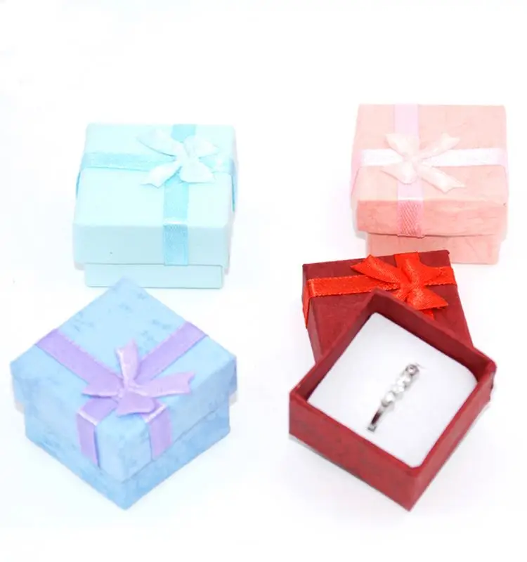 Fashion Colorful New Jewelry Organizer Box Rings Storage Cube Box Small Gift Box For Rings Earrings