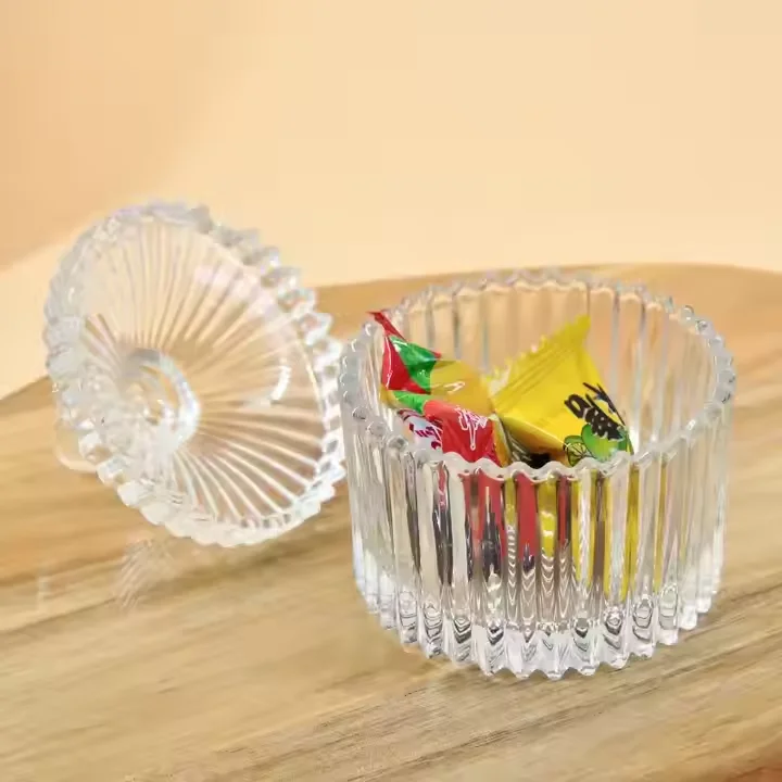 Food Storage Crystal Sugar Glass Bowl  Wedding Decor Clear Empty Paste Sugar Cookie Easter Candy Jars