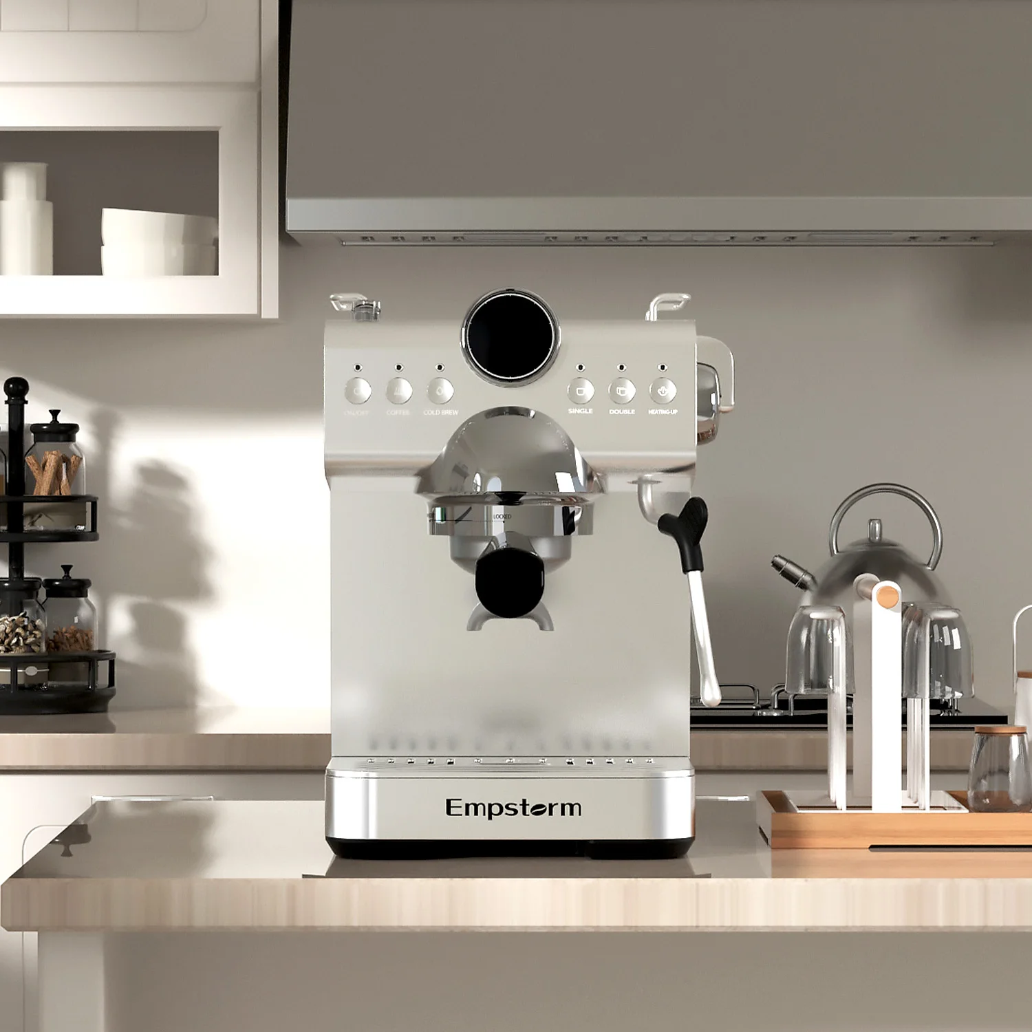 Empstorm extraction machine electric 120v brew coffee maker with manual instruction for home and office