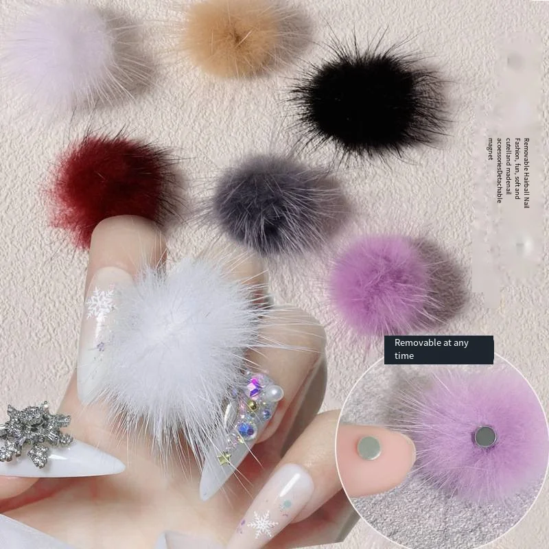 Wholesale Nail Supplies Detachable Magnetic Puffer Balls Tools Nail Art For Woman