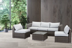 Fashionable Rattan Wicker  Garden Sofa Set Furniture Outdoor Chairs 41.9569