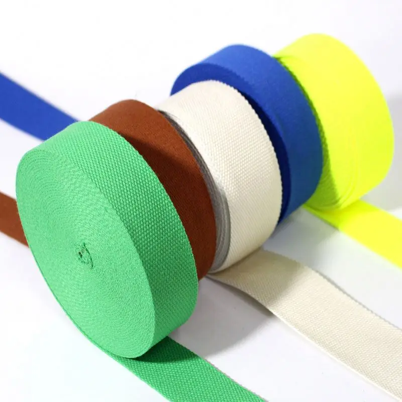 colorful herringbone twill nylon webbing for bag strap seatbelt webbing car safety polyester webbing tape