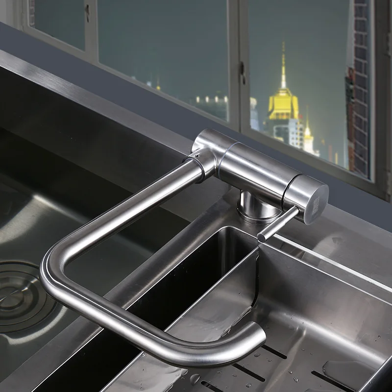 LULUMOM Kitchen Faucet Origin Manufacturer Pull Out Tap Stainless Steel Kitchen Sink Faucet Hot and Cold Mixer Smart Kitchen