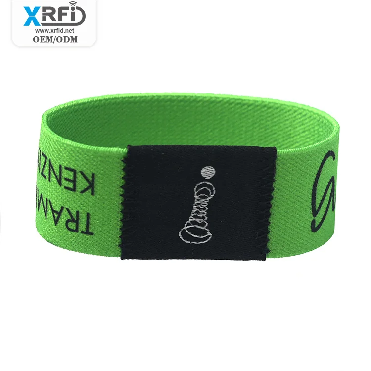 Wholesale Personalizedl RFID Elastic Custom Fabric Wristband For Events