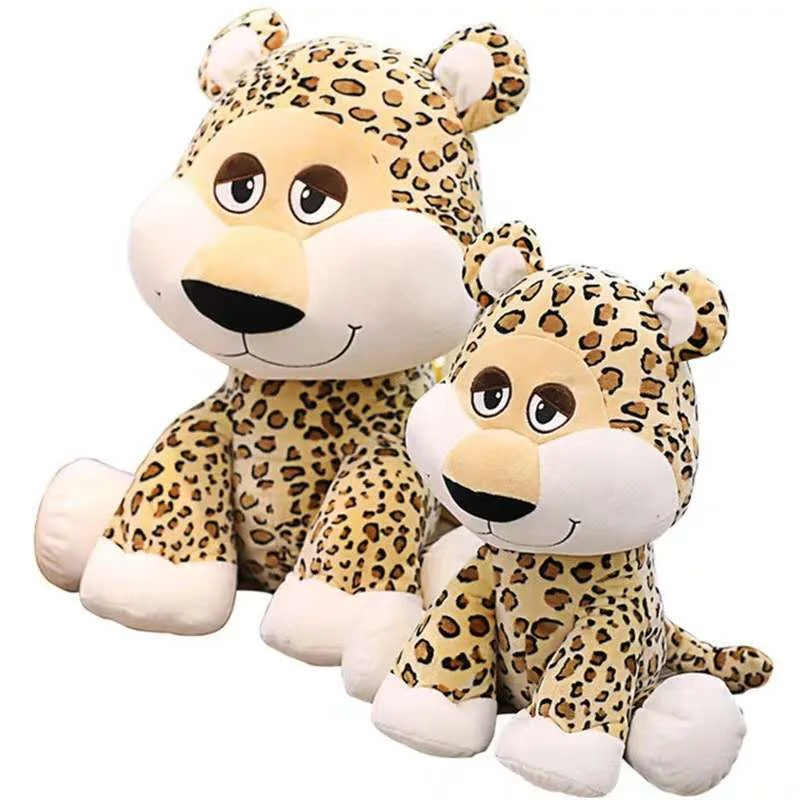 Fashion Nice Stuffed soft printed fabric Leopard Toy Animal Custom Plush Panther Toy