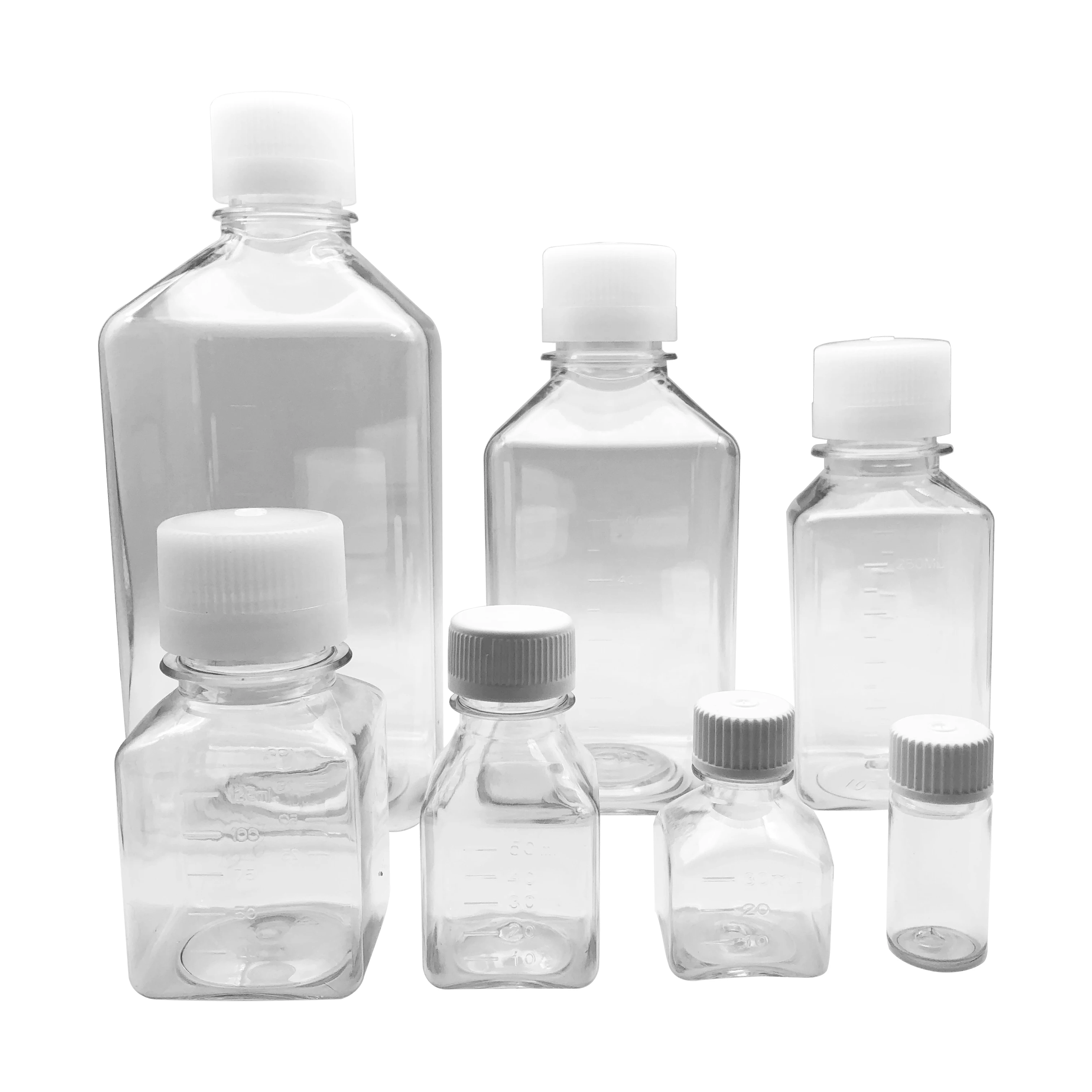 Laboratory Sample Bottle 30ml 50ml 125ml High Clear Sterile Petg Medium Bottle