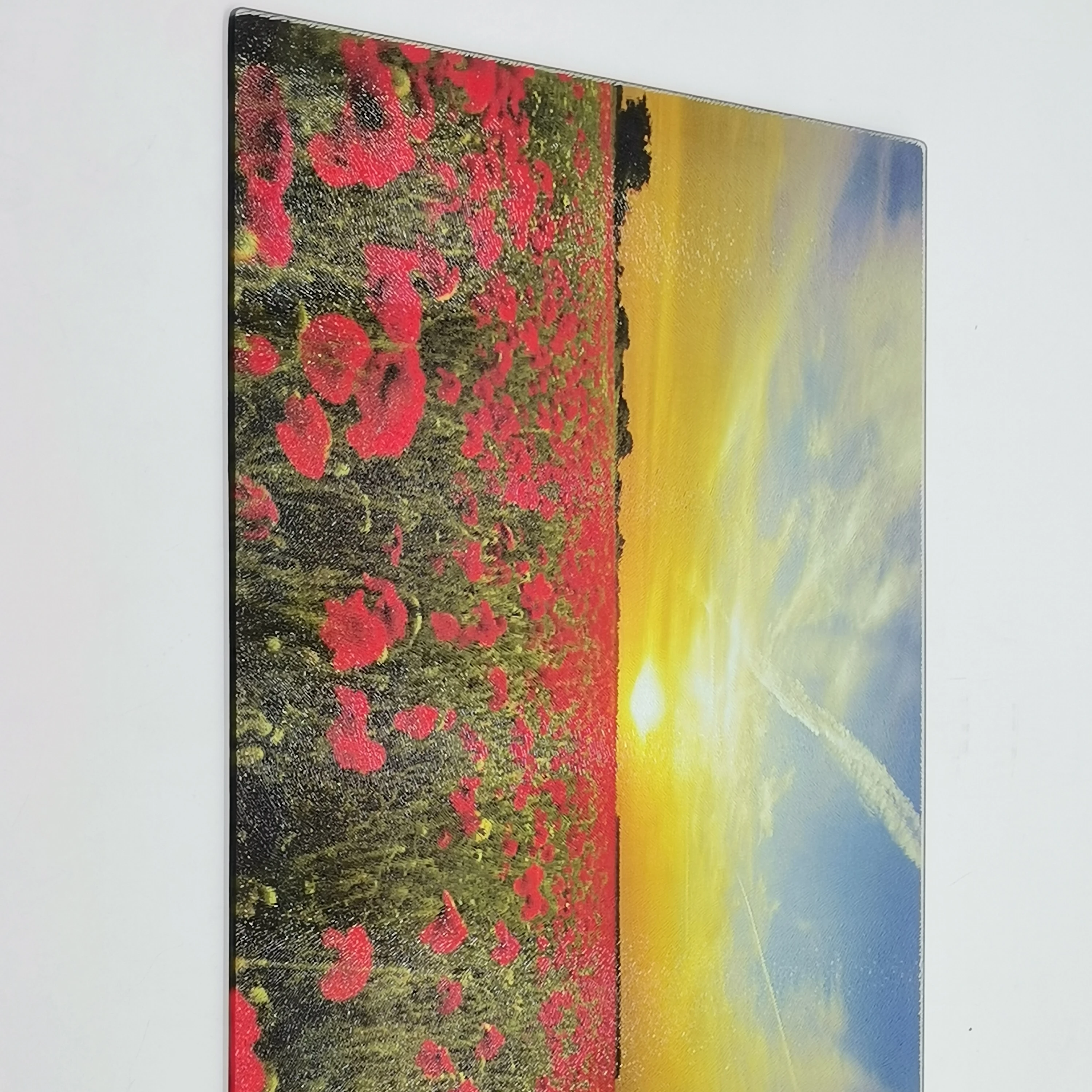 Environmental UV Screen Printing Or Paper Decal Glass Chopping Board Glass Cutting Board