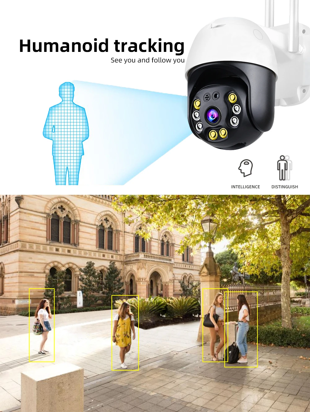 IP-камера наружная скоростная купольная 1080P PTZ Wi-Fi 4-кратный