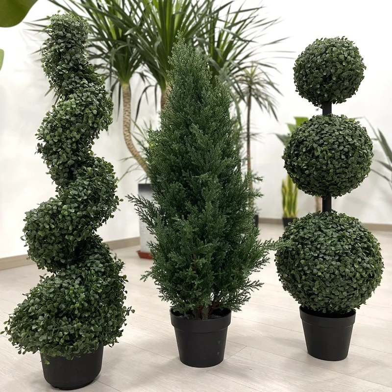 90cm Indoor Outdoor Green Topiary Potted Wholesale Faux Home Decor Nearly Hanging Natural Artificial Plant Tree