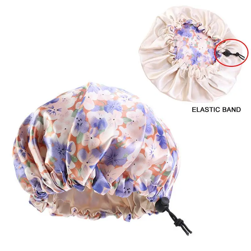 Top quality double layer adjustable  bonnet Wholesale custom silk hair baby bonnet