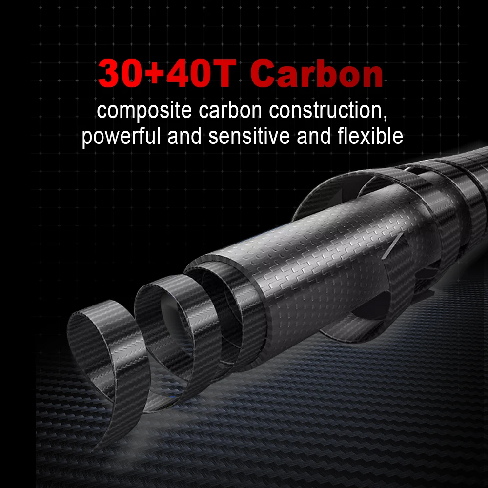 Popularly Priced 3+3 Section Carbon Fishing Rod Well-Received Hardness for River Fishing