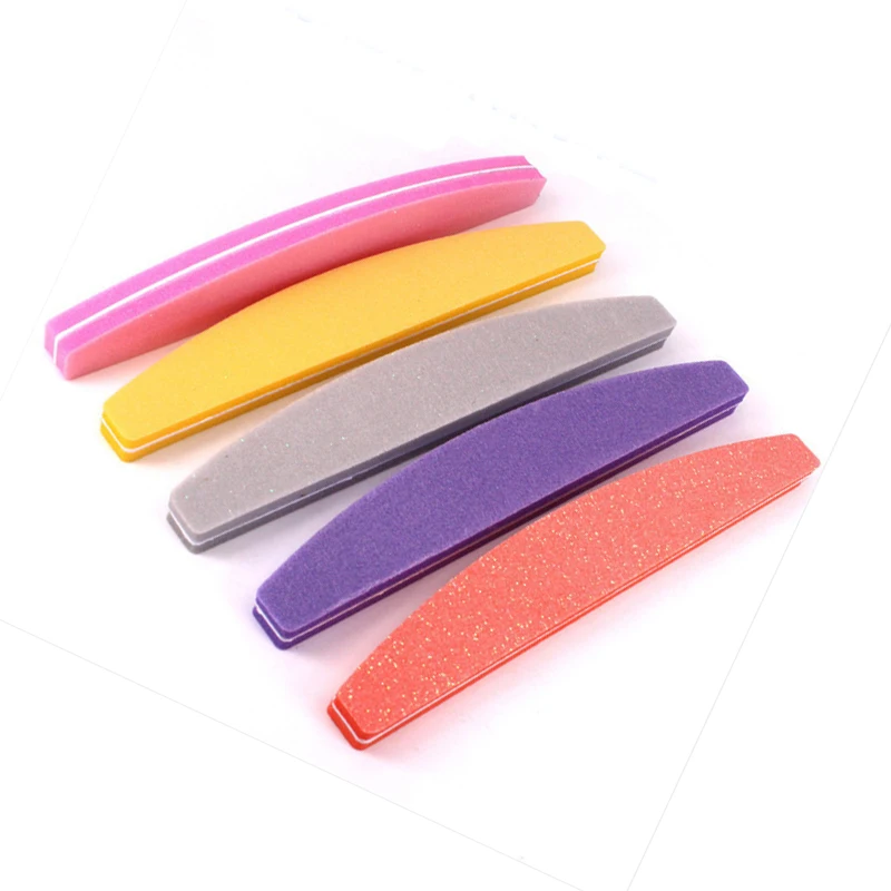  Shiny China Manufacturer Soft Pink Sponge Nail Buffer 100/180 for Salon