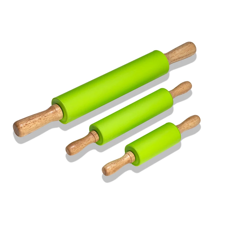 Hot Selling 4 Size Rolling Pin Set Mini Medium Large Sizes Silicone  Rolling Pins & Pastry Boards