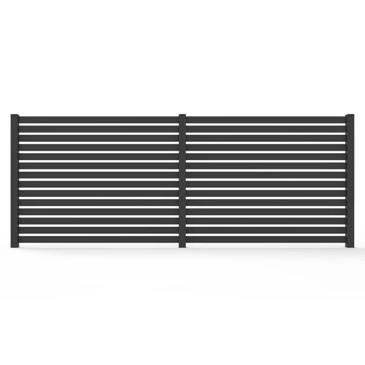 Aluminum Privacy Fence Powder Coating Slat Fence Customized Size Villa Fence Design