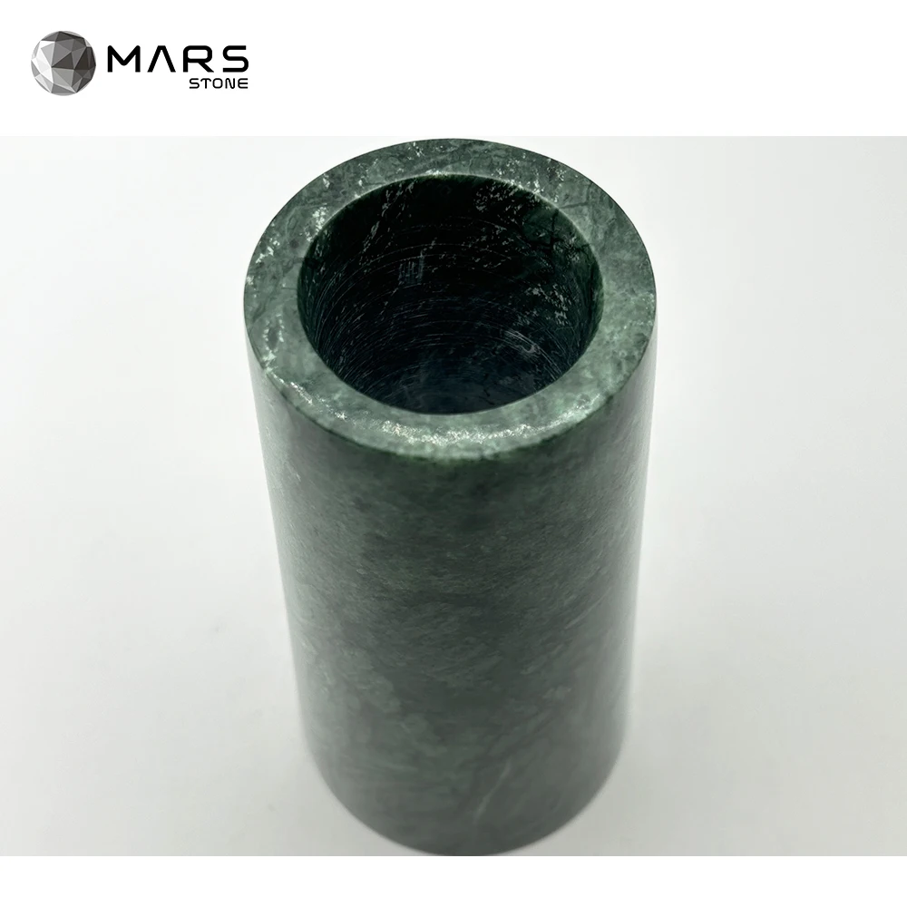 Modern Indian Green Marble Vase Natural Stone Flower Vases Green Vase For Tabletop Home Decor