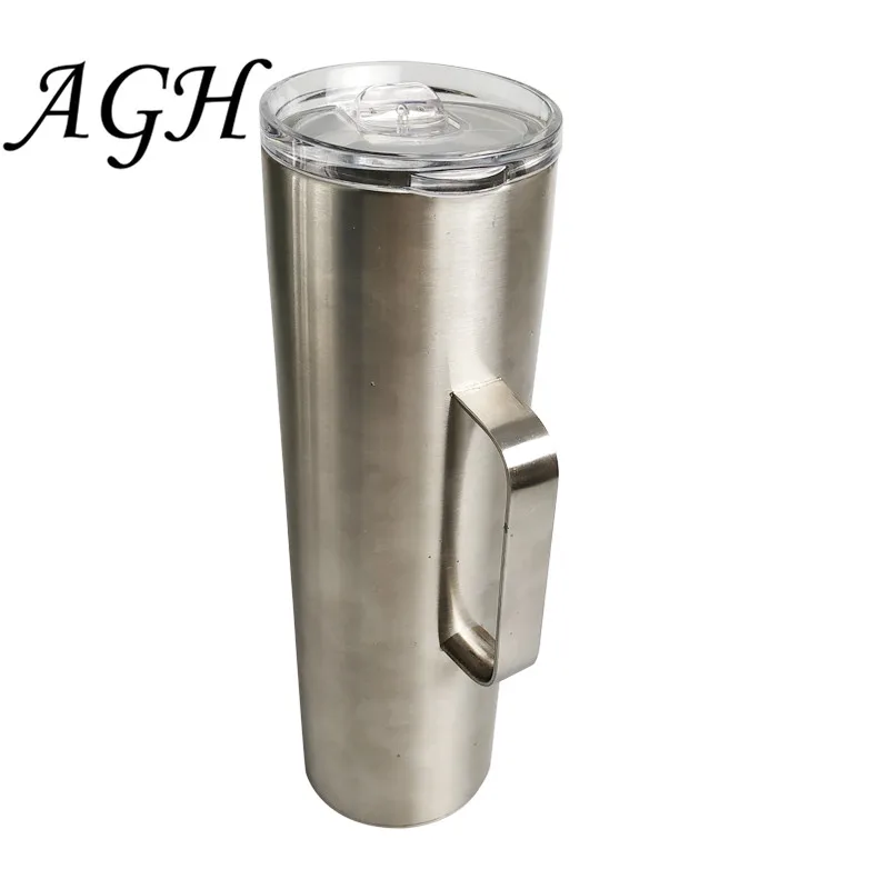 drinkware custom printed SS Skinny Tumbler with Handle Hot Sell Double Wall Vacuum Insulated Tumbler with Straw and Lid