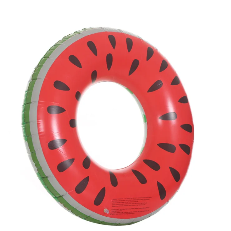 Custom oem china swimming ring cute watermelon pattern PVC swimming ring