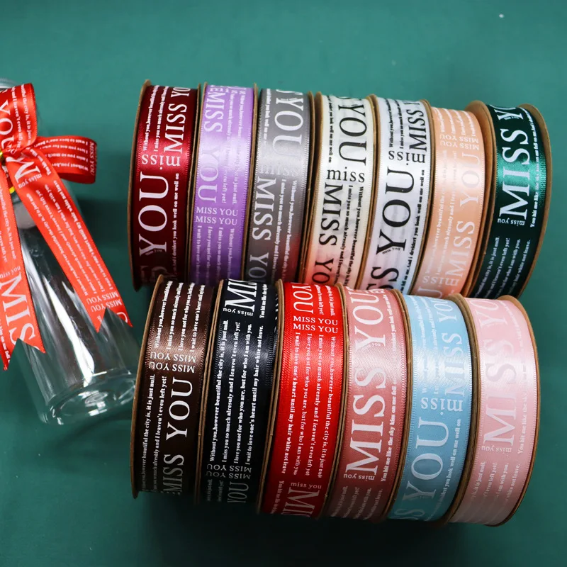 1.5inch 38mm China Supplier Wholesale custom ribbon with logo Polyester printed Satin Ribbon for gift wrapping