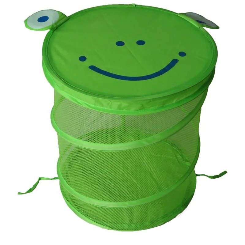 Hot sale wholesale polyester fabric wash room pop up dirty clothing laundry baskets storage