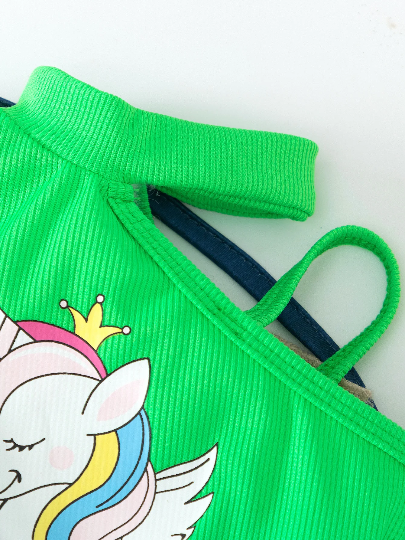 New arrival baby girls cartoon unicorn printed long sleeve t-shirt + flared denim jeans pants + heart purse 3pieces clothing set