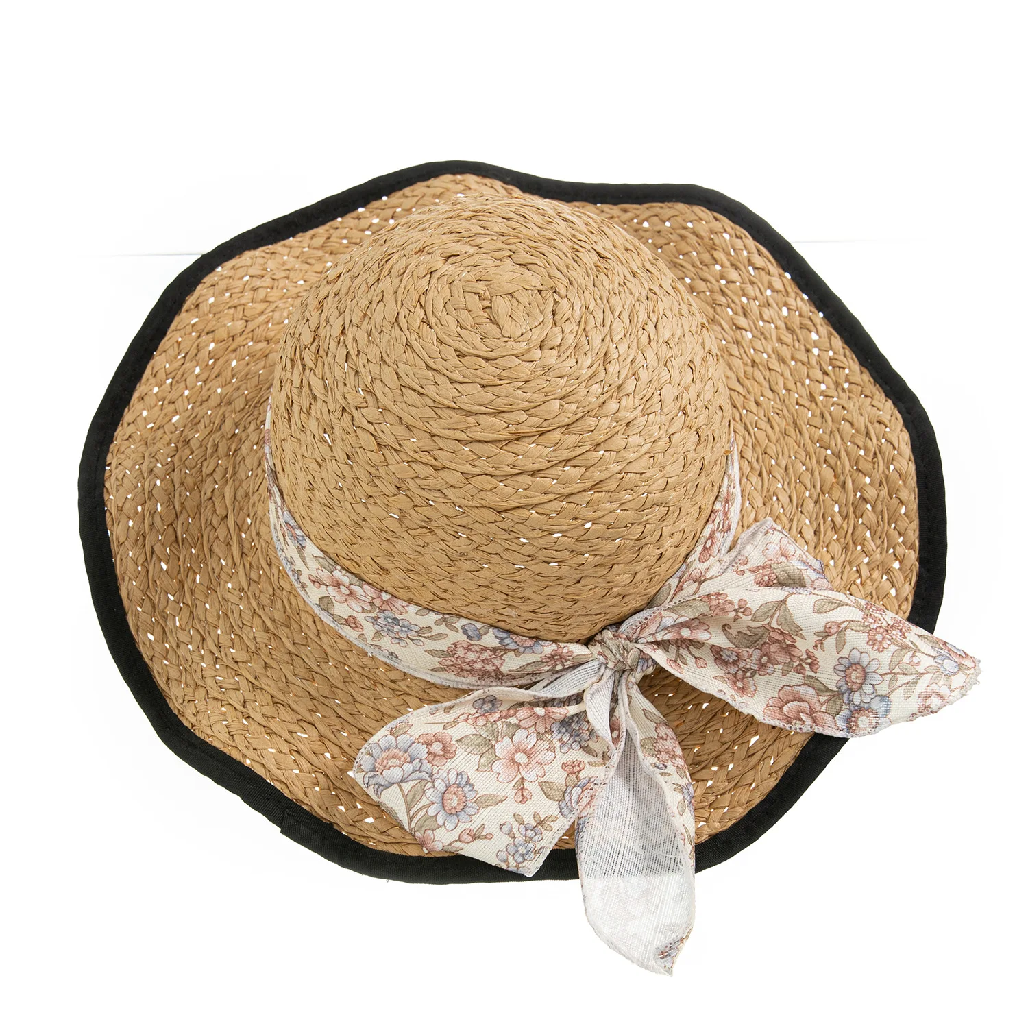custom wholesale High quality children girls out door travel straw hat cute hat sunhat baby kids hats