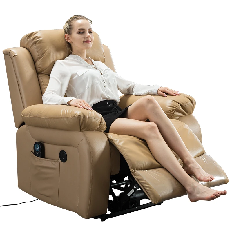 
Sofa Electric Leather Set Modern Single Remote Control Natuzzi Usb Hand Okin Motor Chesterfield Beauty Lazy Recliner Chair 