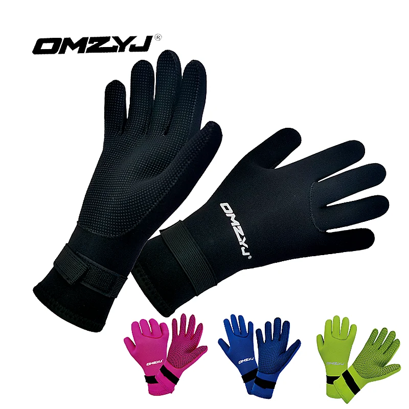 3mm Neoprene  Anti Slip Custom Diving Gloves Black Quantity Waterproof Set Customized Fishing Hands Surface Color Swimming