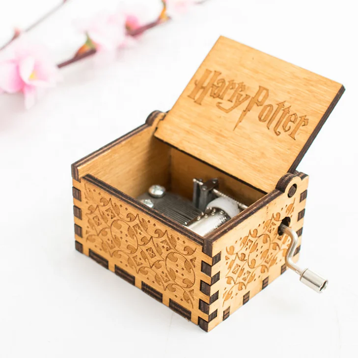 DIY Ручная лазерная гравировка, деревянная музыкальная шкатулка