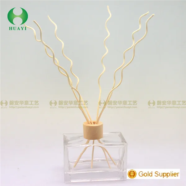 own factory manufactured  wholesale curly  natural  fragrance bottle reed  rattan stick perfume diffuser