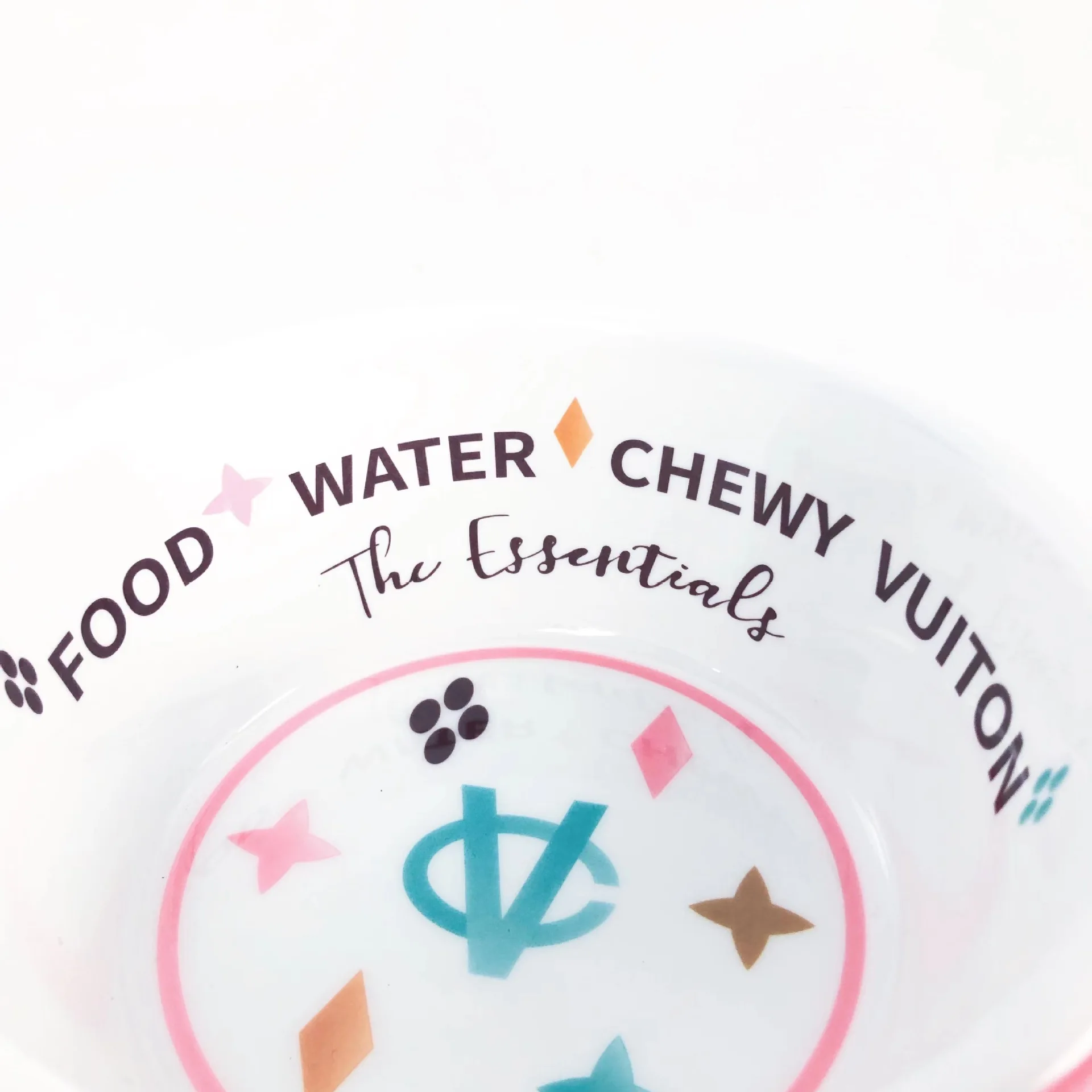 Wholesale Pet Supplies Melamine Luxury Designer Round Puppy Dog Food and Water Bowl