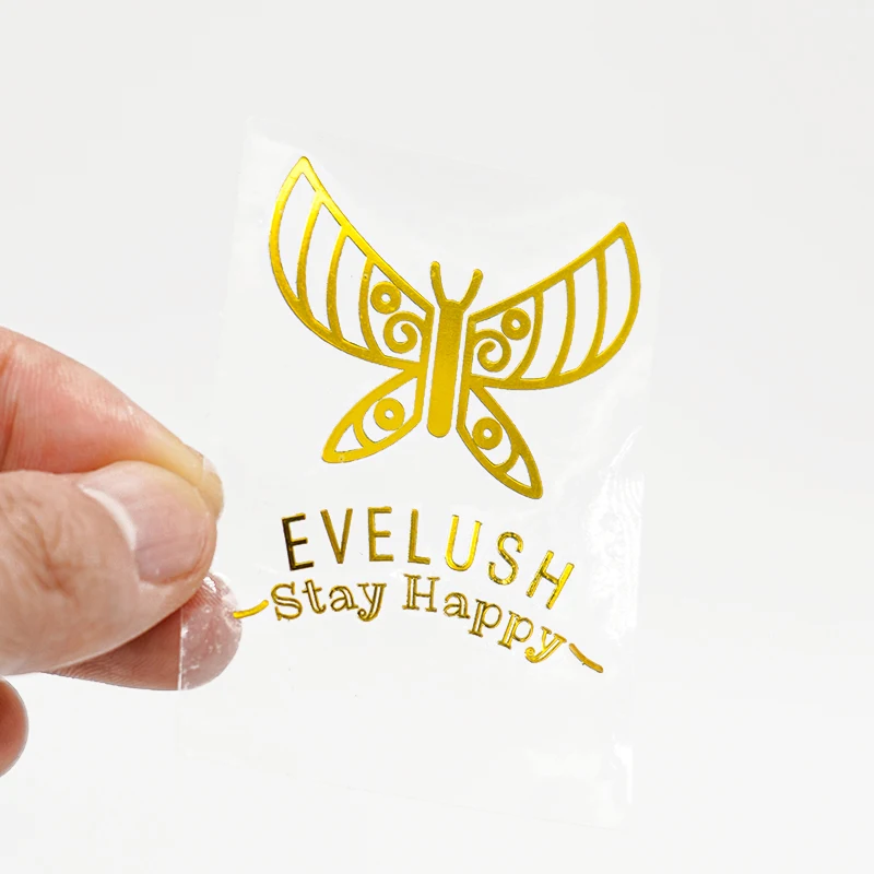 Metal Logo Label Transfer Gold Transfer Sticker Decals Metal Logo Label Custom Sticker for Brand Design