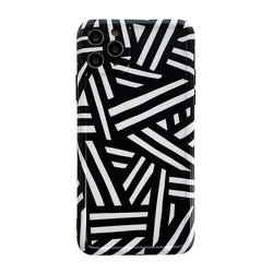 Abstract Phone Case,XINGE Black Art Lines Abstract Print Phone Case For iPhone 12 11 Pro Max XS XR 7 8 Plus Capas
