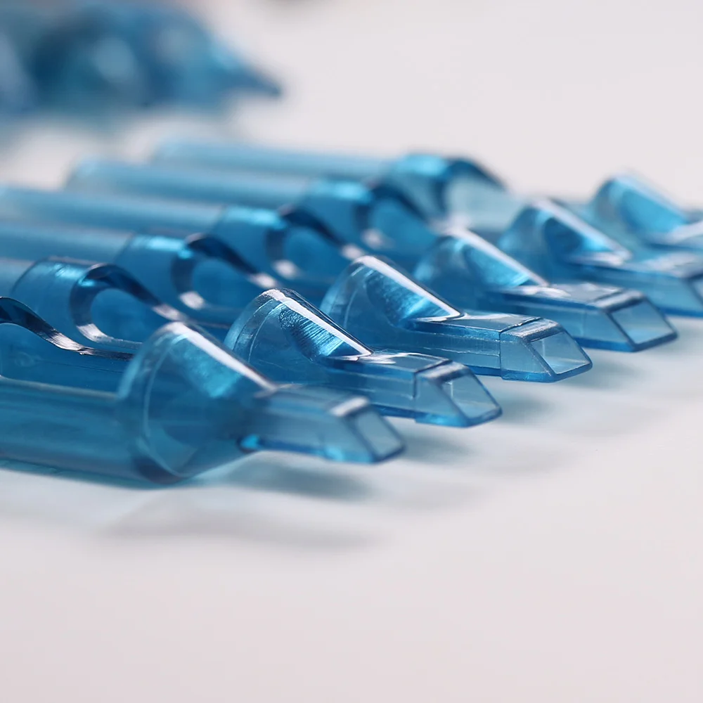 
50pcs package Tattoo Tube Tips blue color Plastic Disposable tattoo Tip 