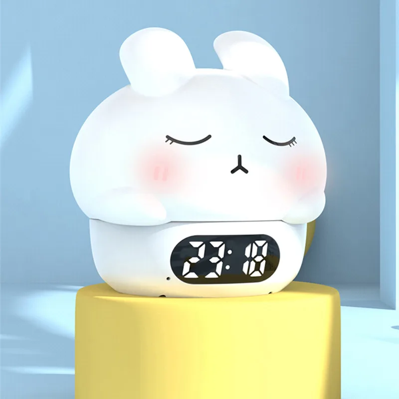 Lonvel Wholesale Price Rabbit Shaped LED Night Light for Kid Silicone Rechargeable Cute Baby Bunny Night Light For Room