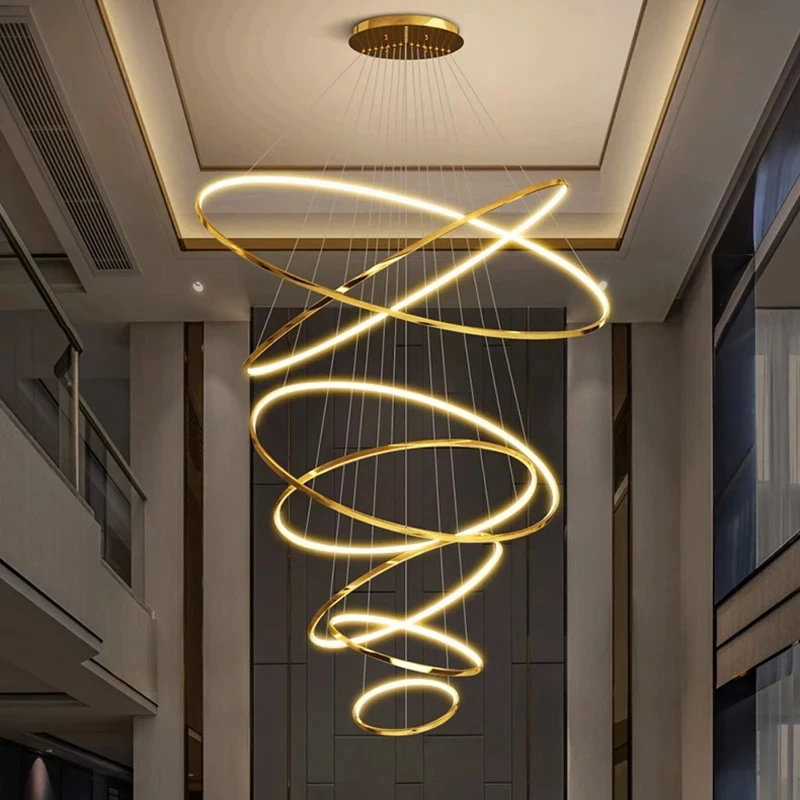 Modern Luxury Large Hotel Home Decorative Hanging Pendant Lights Nordic Ceiling Lighting Chandelier For Living Room