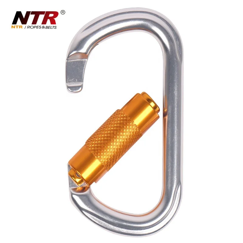 O-Shaped Steel Climbing Carabiner auto-lock Heavy Duty Carabiners For Rock Climbing Rappelling Hiking Hanging
