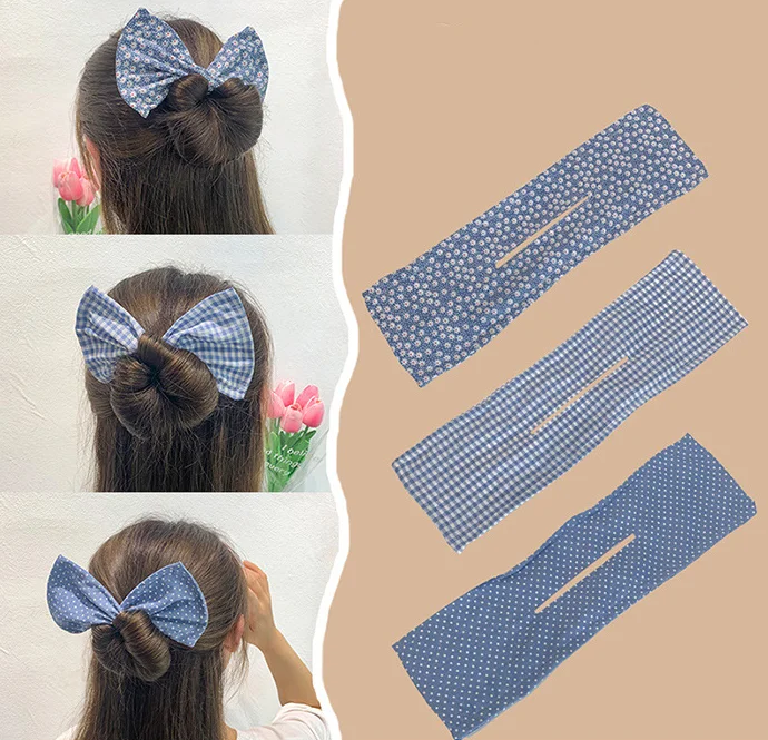 Spot goods Lazy twist hairpin magic simple and easy rotation Deft Bun hairband bowknot ball hair decoration