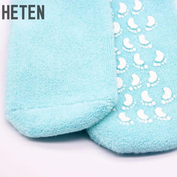 Socks grip non slip gel bottom fashion tie dye foot spa gel silicone socks for women moisturizing