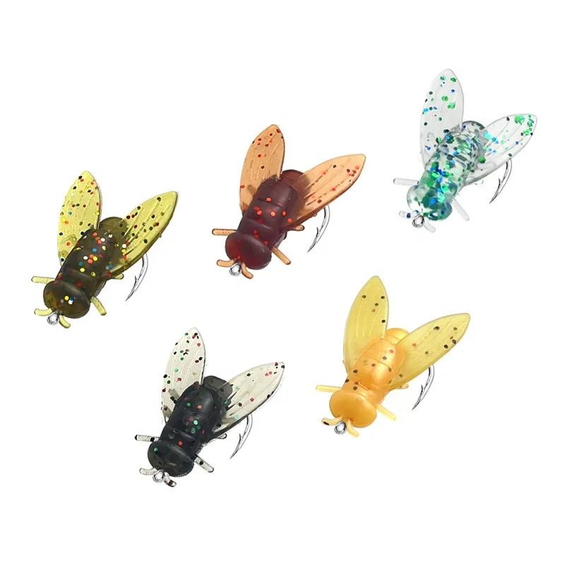 Fly Fishing Bait Bionic Fly Hook Fishing Lures Fishing Flies Lure Bionic Insect Soft Lures