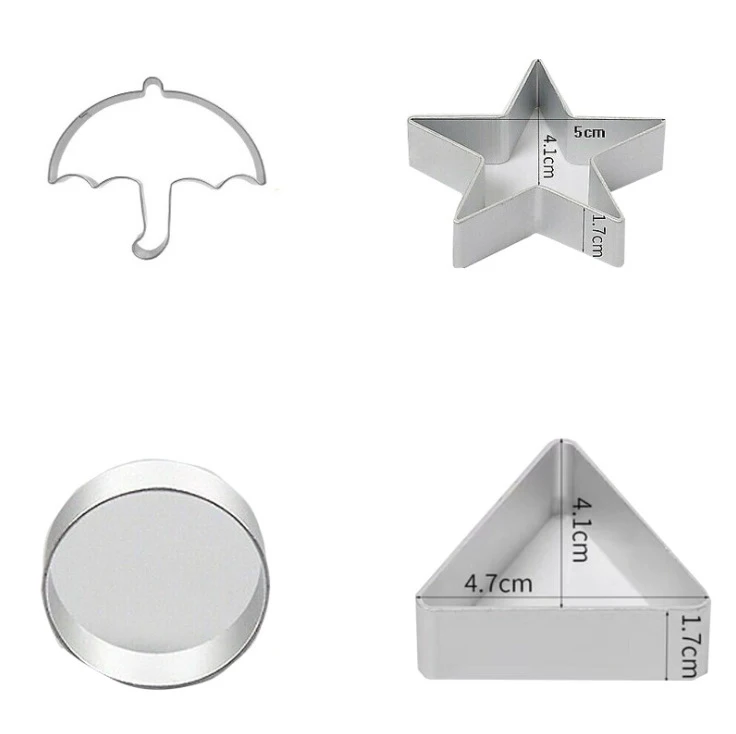 Christmas Gift 4 Shapes Biscuit Set Cooky Kitchen Biscuit Mould Fondant Cookie Cutters Squid Game Cookie Kit